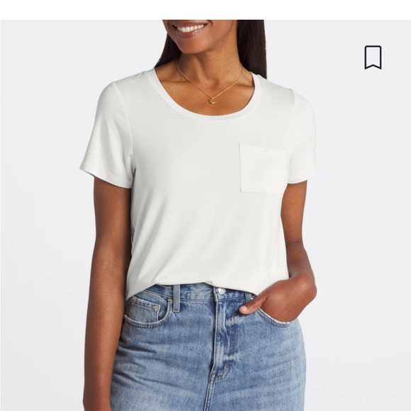 NWT Market & Spruce Elaine Pocket Short Sleeve Tee Stitch Fix - Picture 2 of 4